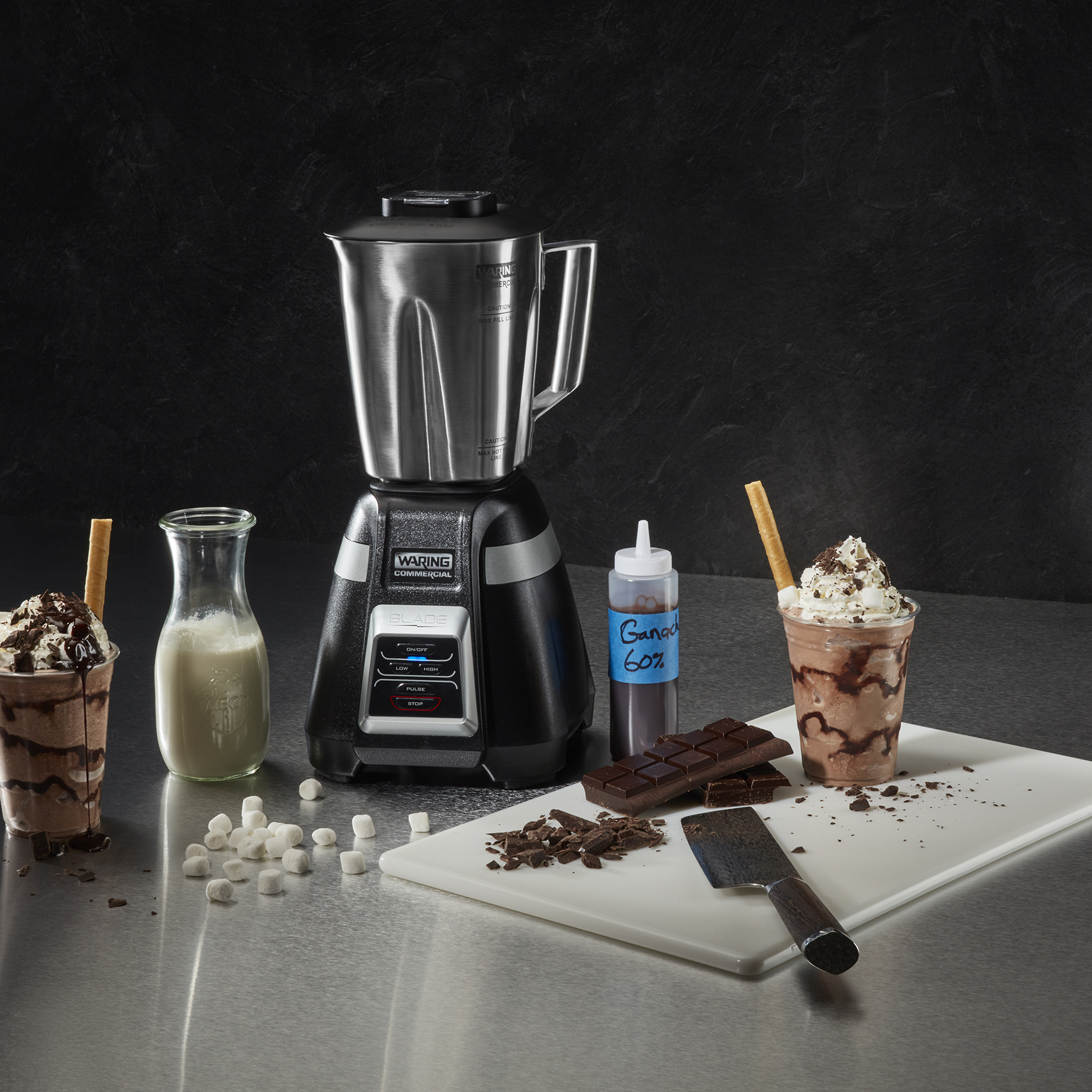 Blade Blender with Electronic Touchpad Control and Stainless Steel Container